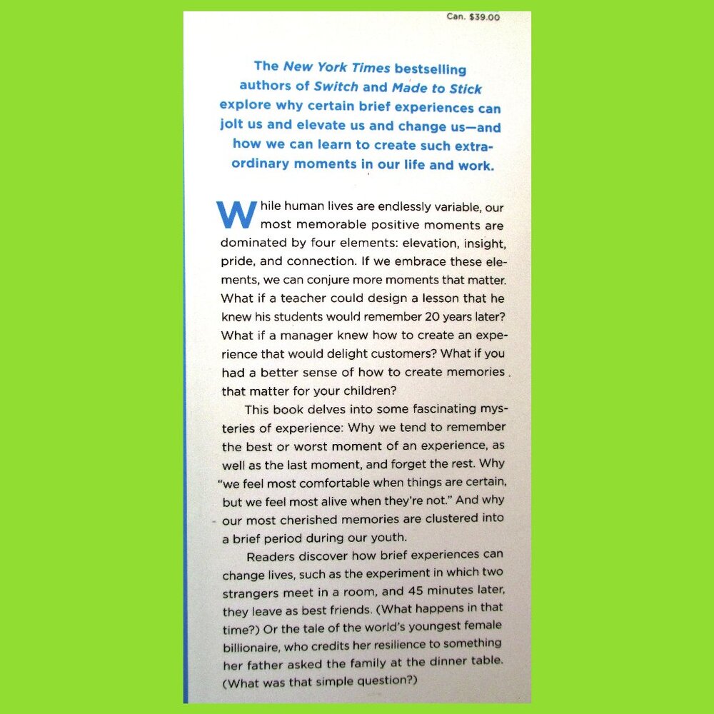 Book - The Power of Moments: Why Certain Experiences Have Extraordinary Impact - Picture 4 of 13